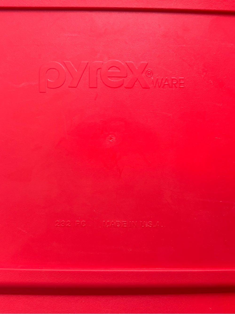Pyrex 232 PC Red Rectangular Plastic Replacement Lid Only - Picture 5 of 8